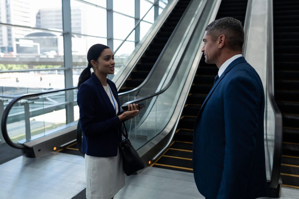 Corporate professionals building strong connections and trust to improve customer retention.